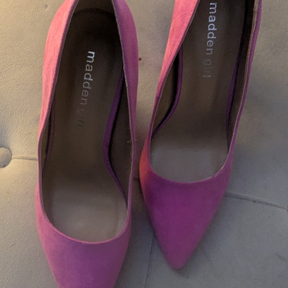 Madden Girl Vibrant Pink Block Heels - Picture 6 of 6